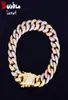 Bracelet de chaîne cubaine de couleur mixte de 12 mm Matière de chaîne cubaine Zircon Fashion Hip Hop Rock Street Charms bijoux9833387