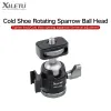 Accessoires Xiletu MC22s Dual Cold Shoe Metal Mini Ball Head for Camera Photography Phone Phone Bracket Trépied Microphone Remplissage Light Monopod