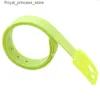 Ceintures 2023 Fashion Plastique Courteille adaptée à la ceinture amicale Multi couleur SILE CEINTURE CEINTURE CEINTURE Smooth Fonde pour les femmes et les hommes réglables Q240425