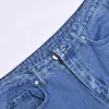 Jeans da donna in denim lungo per donne pantaloni alti in modo dritto