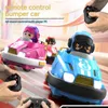 RC Bumper Car Toy Toy 2.4g Pop-up Doll Crash Bounce Ejeção Luz de Childrens Control Remote Toys Presente para Parenting 240418