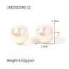 Fashion Silver Post Steel Quality Pearl Bead Stud Women Earring Original Design Pendien Gold Retro-Brushed Ball Studörhängen