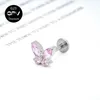 Boucles d'oreilles étalon titanium g23 Butterfly inset 5 couleurs Horse Eye Zc Fashion Banquet de luxe pour femmes
