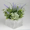 Flores decorativas Planta de lavanda artificial em White Rustic Wood Box Hawaiian Party Decorations Roses secas para resina peony artifici