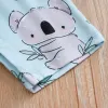 Endelar Summer Boys and Girls Cute Cartoon Koala Bekväm casual kortärmad rund nacke baby bodysuit