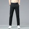 Pantalon masculin d'été étendue mince pour les hommes commerciaux couleurs solides minces consécutives de travail formel décontracté pantalon mâle 28-38