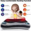 Massager Massage Cushion Heat Relax Neck Massage Back Shiatsu Massager Portable 4 Roller Electric 3D Massager Pillow for Home Office Auto