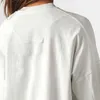 Casual t-shirt 100% katoenen vrouwen blanco Crew nek lange mouw witte t-shirt dames aangepaste tee