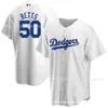 Dester 50 fan gris Betts Broidered Baseball Uniforme Shirt Jersey