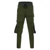Calça masculina harema y2k cargo militar cargo macacão calça zíper de bolso grande calça esportiva de cor sólida