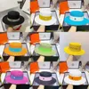 Wide Brim Hats Bucket Hats Summer Sun Hat Flat Top French Str Hat Elastic Ribbon M-Letter Decorative Travel Hat Wholesale C Womens Sun Hat J240425