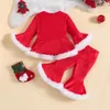 Kleidungssets Chqcdarlys Kleinkind Kinder Baby Girls Weihnachtsoutfits Langarm Dress Tops Hosen Herbst Winterkleidung