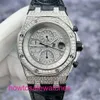 Luxury AP Wrist Watch Royal Oak Series offshore 26067BC Diamond Full Sky Star 18K Platinum Mens Watch 42mm