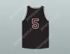 Пользовательский номер number number mens Youth/Kids Hakim 5 Wolves High School Black Basketball Jersey Top Siceed S-6xl