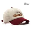 Ball Caps Damskie jesień i zimowe blokowanie litera Corduroy Cap Sports Sports Męsę ciepłe ochronę ucha Baseball H240425