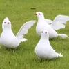 Trädgårdsdekorationer konstgjorda simulering freds skum fjäder fåglar bröllop hantverk prydnad