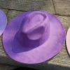 قبعات واسعة الحافة القبعات دلو 2024 من جلد الغزال الملون شعرت قبعة فيدورا للنساء الرجال جاز جاز بانما دنيم قبعة الجملة J240425