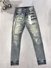 Jeans de créateurs de jeans ksubi pour hommes jeans femmes jeans petit ami gris gris jeans violet court ksubi