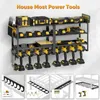 Kitchen Storage Organizer Wall Mount Extended Large Heavy Duty Drill Holder 4 Layer Garage Tool And Utility Racks Suitab