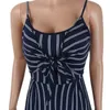 Women's Jumpsuits Rompers 2022 Womens Club Clothing jumpsuit striped jumpsuit womens sexy body backless party clothing jumpsuit casual bow top Y240425