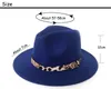 Szerokie brzegowe czapki czapki czapki poczuły kapelusz dla mężczyzn i kobiet poczuł trilby jesień i zimowy płaski czapkę z lampartem Y240425
