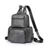 Schulbeutel Praktische PU Leder -Reise -Rucksack -Beutel Funktionales Brust -Schulter -Pack -Handtasche mit Einstellriemen K3KF