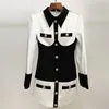 Abiti casual di alta qualità Nice Designer barocco abito Donsino da donna Black Bianco Contrasto Bianco Punteggi Lion Patchwork