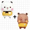 Kawaii peluche bubu e dudu panda un due panda cartone animato orso bambolo hobby da collezione cuscinetto morbido push -cuscine