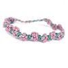 Bracelet de tissage de fleur de pêche à la pêche à la corde à la main de charme de fleur de printemps ajusté à la main