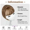 Perruques de cheveux authentiques Store en ligne Wig Femmes Top Patch Air Bangs Couvrant une simulation de fibre synthétique naturelle blanche