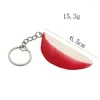 Keychains PVC Apple Food Keychain Simulatie Verse fruitactiviteit Geschenk hanger auto sleutelhangtas hangende accessoires leuke sieraden groothandel