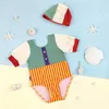 Pieces 2023 Summer Kids Swinging Tatchwork Girl Swimming Wear Baby Swimming Suit H240425