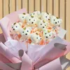 Fleurs décoratives 10pcs 12cm d'ours ours fleur bouquet dessin animé poupée en peluche en pentou