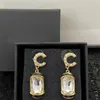 Hjärtformade örhängen Designer Gold Stud Luxury Women Cclies Diamond Pearl Earring Classics Jewel Woman C Earing 05