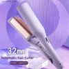 Curling Irons Portable curling iron negative ion electric spline wet dry curler 32mm cute wave curler fast heating curler Q240425