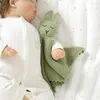 Dekens geboren sweepease handdoek schattige poppen peuter baby bedtijd wascolte wassen katoen vaste kleur baby jongens meisjes knuffel slabbetje