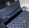 Sac à épaule de qualité 25 cm Sac de chaîne en cuir caviar sac à corps crossbody sacs de concepteur de luxe sacs de dame haut de gamme avec 01