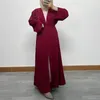 Roupas étnicas saia longa feminina abaya dubai order pérola plus size size cardigan manto casaco muçulmano para mulheres