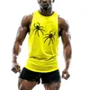 Herren-Tanktoper Sportweste Sommer Ärmel und absorbierende Schnelltrocknungsgedruckte T-Shirt