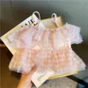 Endelar 2023 Summer Korean Princess Baby Girl Plaid Swimsuit Split Kids Badkläder med hatt Barn Baddräkt 1-7T Girls Bikini Set H240425