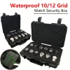 Przypadki 10/12 Wodoodporna Grid Highend Watch Box Watch Antique Ochronne Bezpieczeństwo Zagusta za pomocą gąbki wilgoć