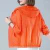 Korki damskie płaszcze 2024 Kurtka letnia Kobieta filta przeciwsłoneczna odzież z kapturem na zewnątrz ultrafioletowy oddychający cienki płaszcz krótki wiatraka