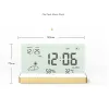 Horloges Créative Transparente CHAMPE CHAMPE DIGITAL TEMPÉRATURE / HUMIDICE / DATE / MÉTÉRALE Affichage électronique Table ALARME CHOCKTOP DÉCOR DE BUREAUX
