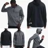 Lu Lu L Outdoor Men Hoodies Lu- 372 Pullover Sports långärmad Yoga Wrokout Outfit Mens Loose Jackets Training Fiess Clothes Designer Fashion Clothing 45366656