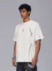 Rokawear American Trendy Brand dividiu diferentes painel de malha de material respirável Camiseta curta de mangas curtas estilo funcional solto top para homens