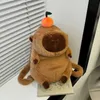 Gefüllte Plüschtiere Capybara Plüsch Doll Bag Capibala Rucksack hässliche süße einzelne Schulter -Crossbody Anime Kaii Cartoon Geburtstag Geschenk für Mädchen Kinder Kinder