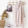 Dekens Swaddling 100% Gots Organic Cotton Acacia Geel Set Pasgeboren Muslin Wrap Baby Bed Muslin Swaddle Deken Deken voor baby