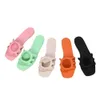 2024 Lettre d'été Coupé des pantoufles creux de pantoufle Cleulle Jelly Rubbler Design Slide Womens Beach Sandals Summer Summer Flip Flops Slip on Slider Pool Moule extérieur