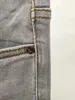 Jeans diseñador de jeans para hombres Jeans para hombres Prusianos Blue Light Luxured Luxured Casual Versátil Vegetal Slim Pequeño Muboo de tubo Recto Pantalones Q99