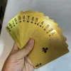 Hazard Wodoodporny plastikowy poker grający na karty Pet Stole Games Halloween/Dziękczynienia/Świąteczny prezent 24K Golden